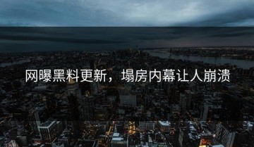 网曝黑料更新，塌房内幕让人崩溃
