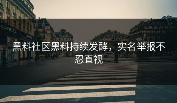 黑料社区黑料持续发酵，实名举报不忍直视