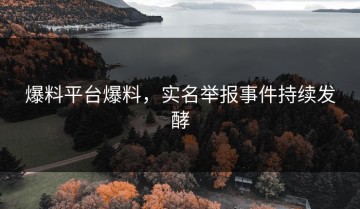 爆料平台爆料，实名举报事件持续发酵