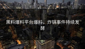 黑料爆料平台爆料，炸锅事件持续发酵