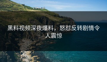 黑料视频深夜爆料，怒怼反转剧情令人震惊