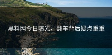 黑料网今日曝光，翻车背后疑点重重